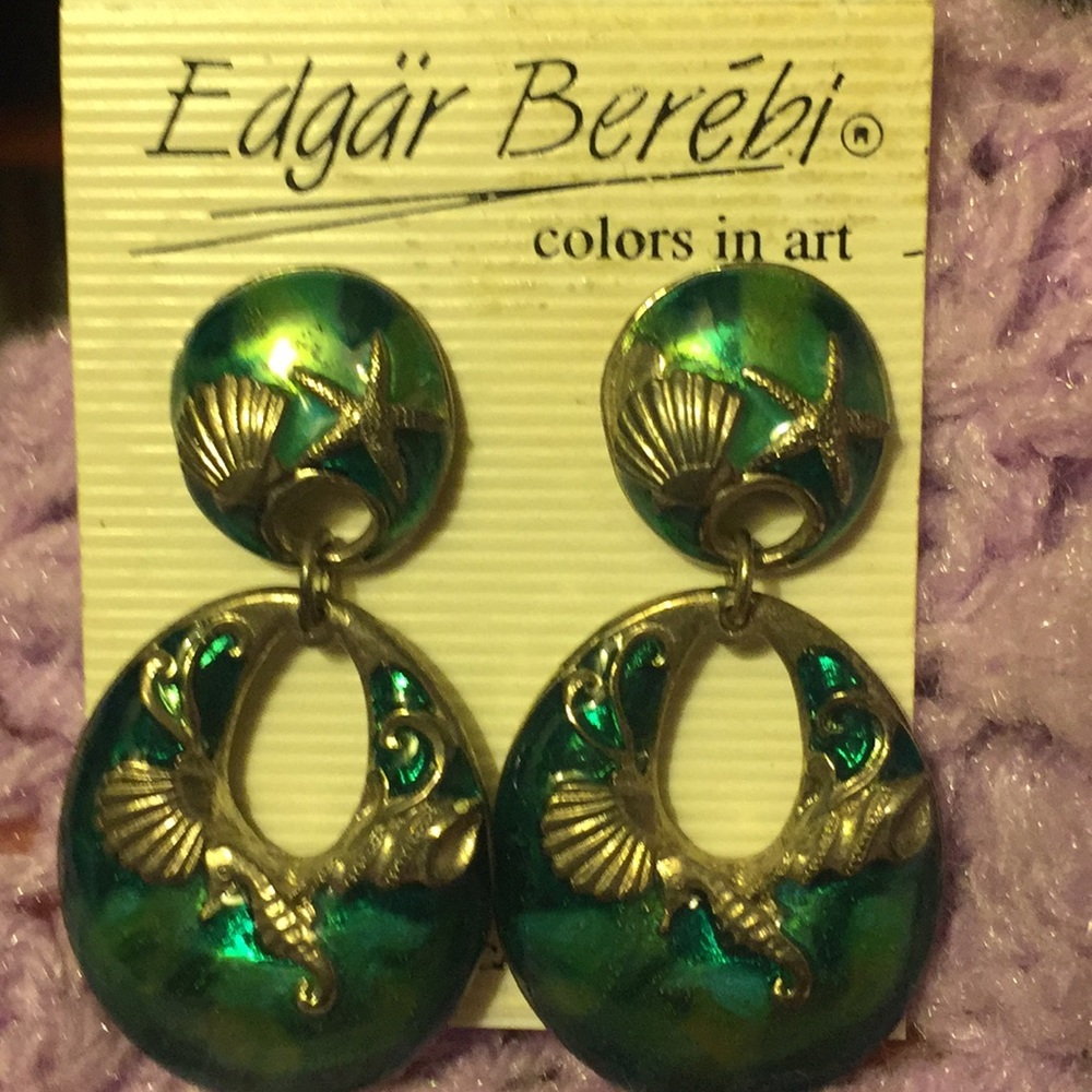 Earrings enamel pierced